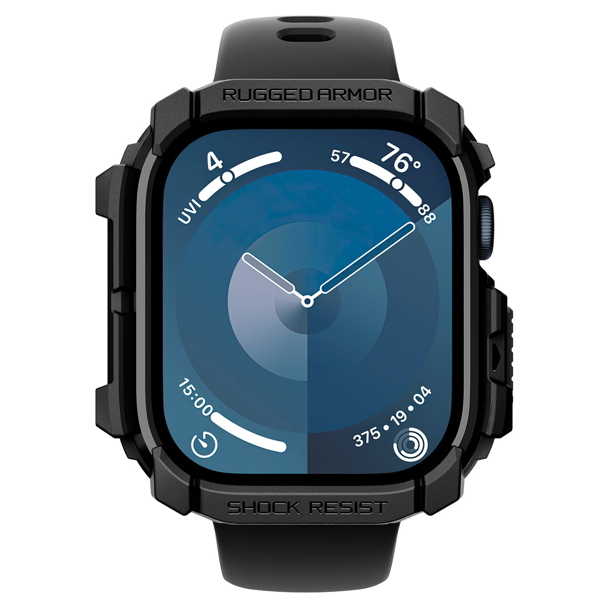 Spigen Rugged Armor, matte black - Apple Watch 10 46mm