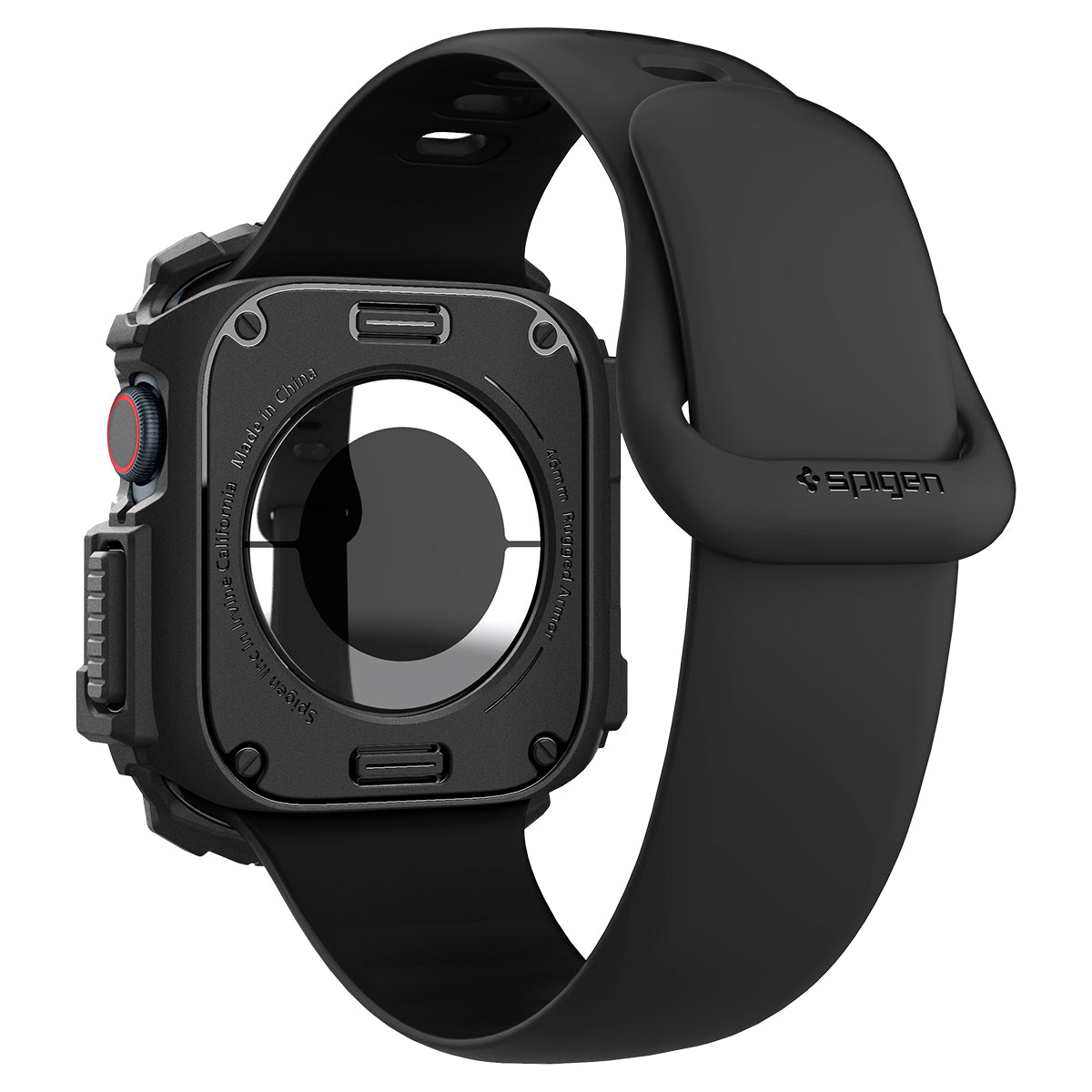 Spigen Rugged Armor, matte black - Apple Watch 10 46mm