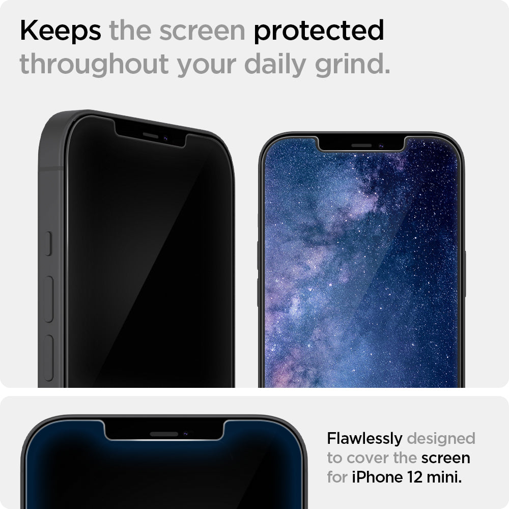 Spigen Glas tR EZ Fit, 2 Pack - iPhone 12 mini