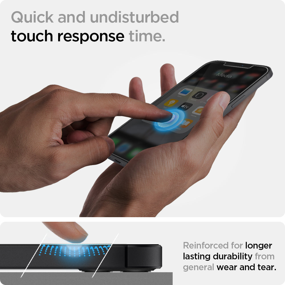Spigen Glas tR EZ Fit, 2 Pack - iPhone 12 mini