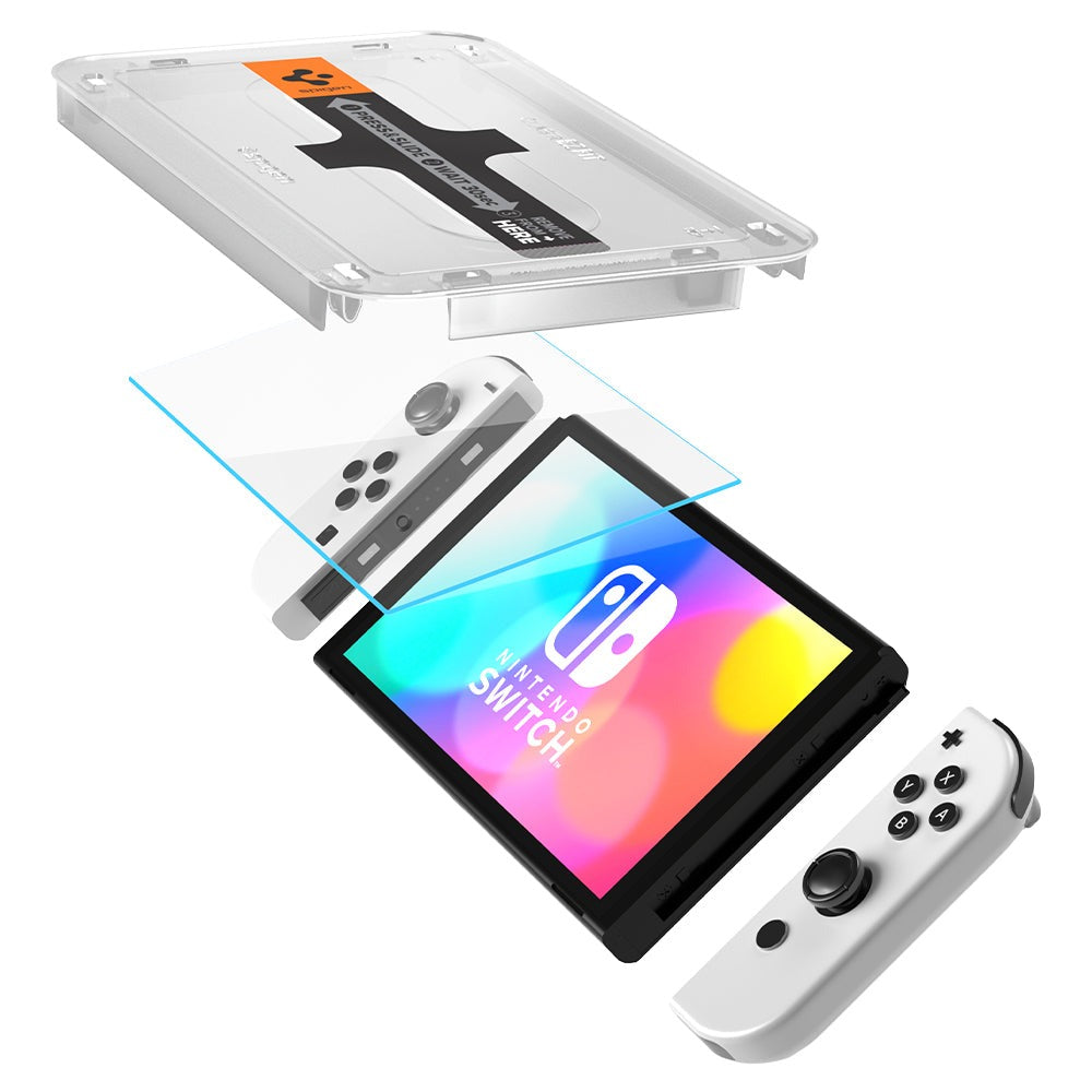 Spigen Glass tR EZ Fit 2 Pack - Nintendo Switch OLED
