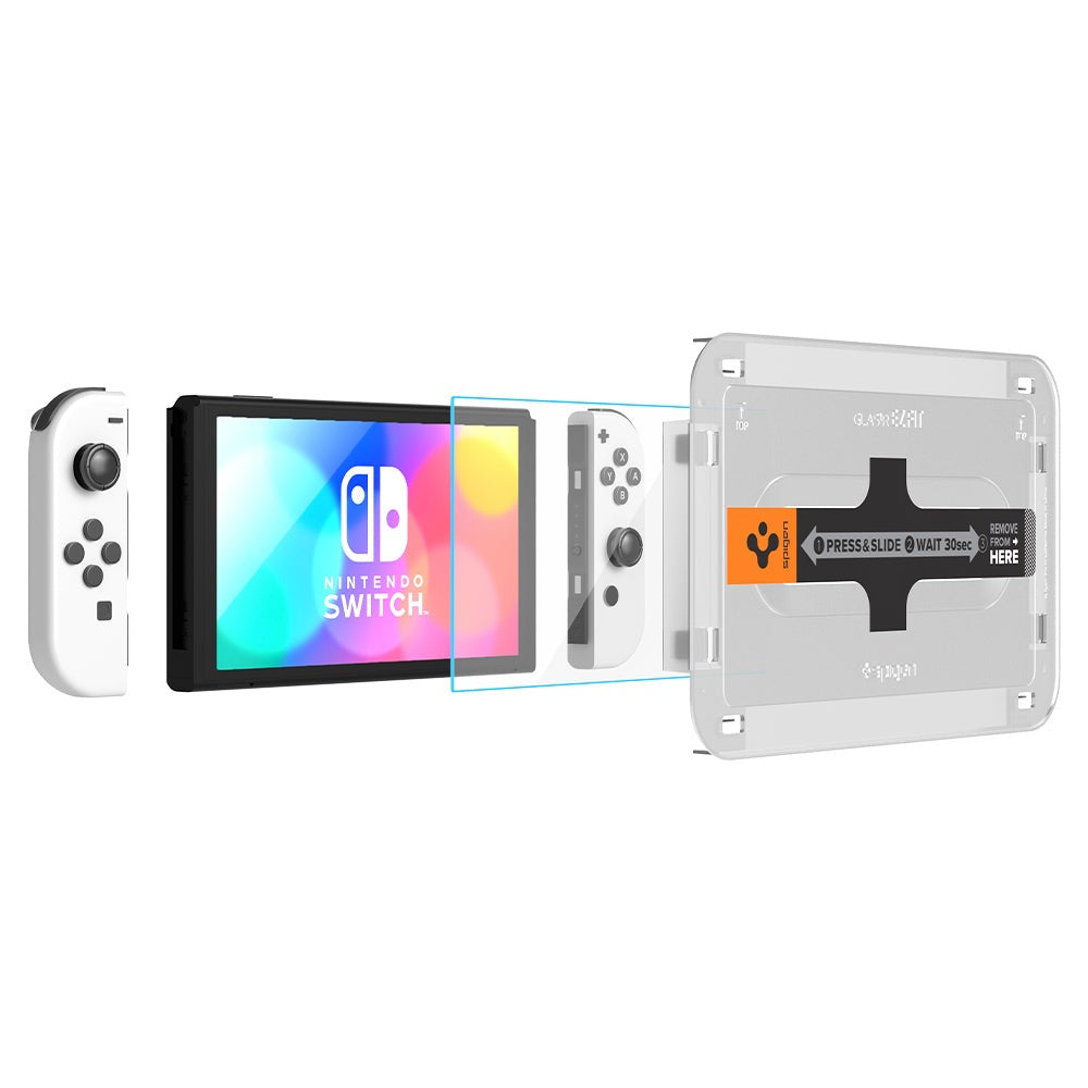 Spigen Glass tR EZ Fit 2 Pack - Nintendo Switch OLED