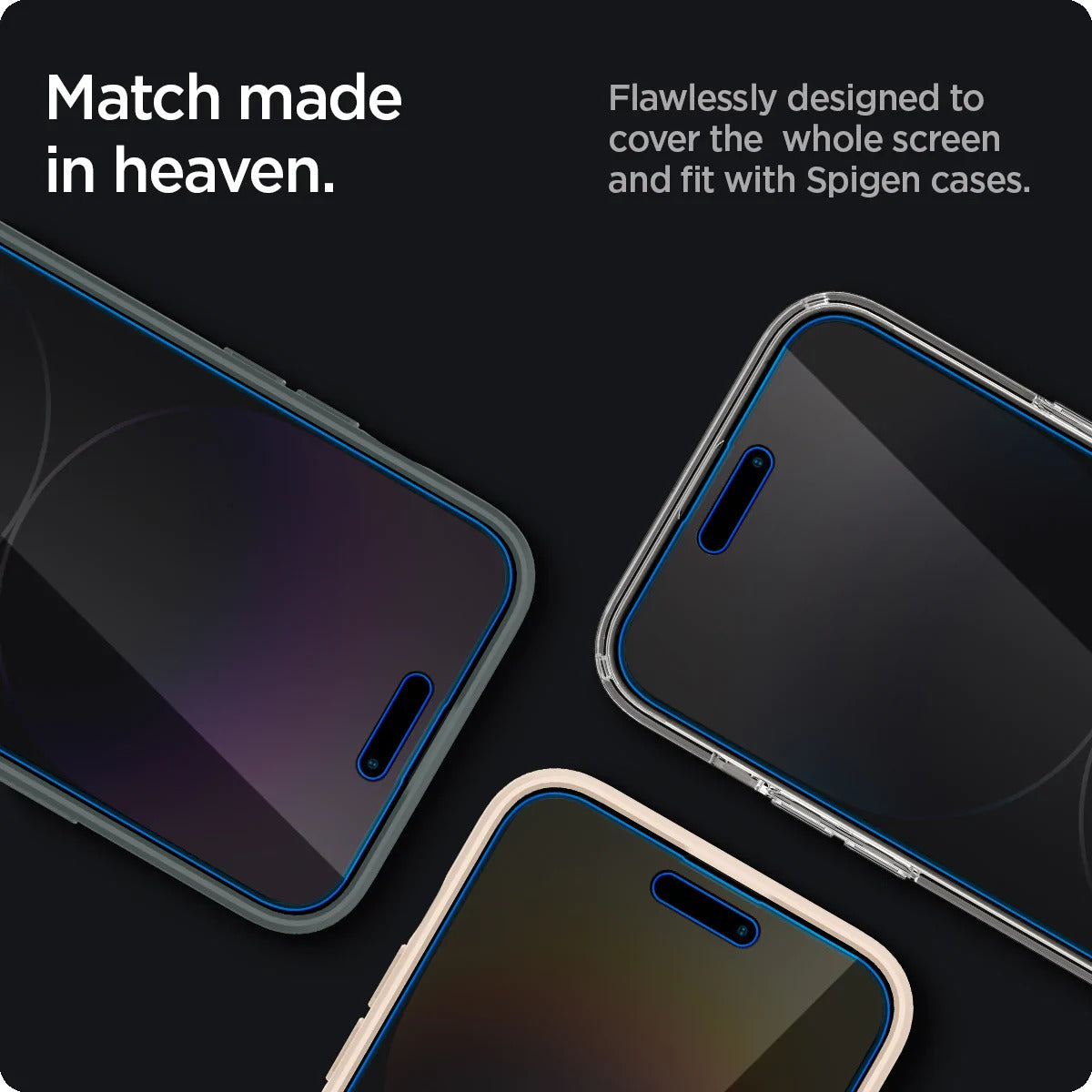Spigen Glass EZ Fit Privacy 2 Pack - iPhone 14 Pro Max