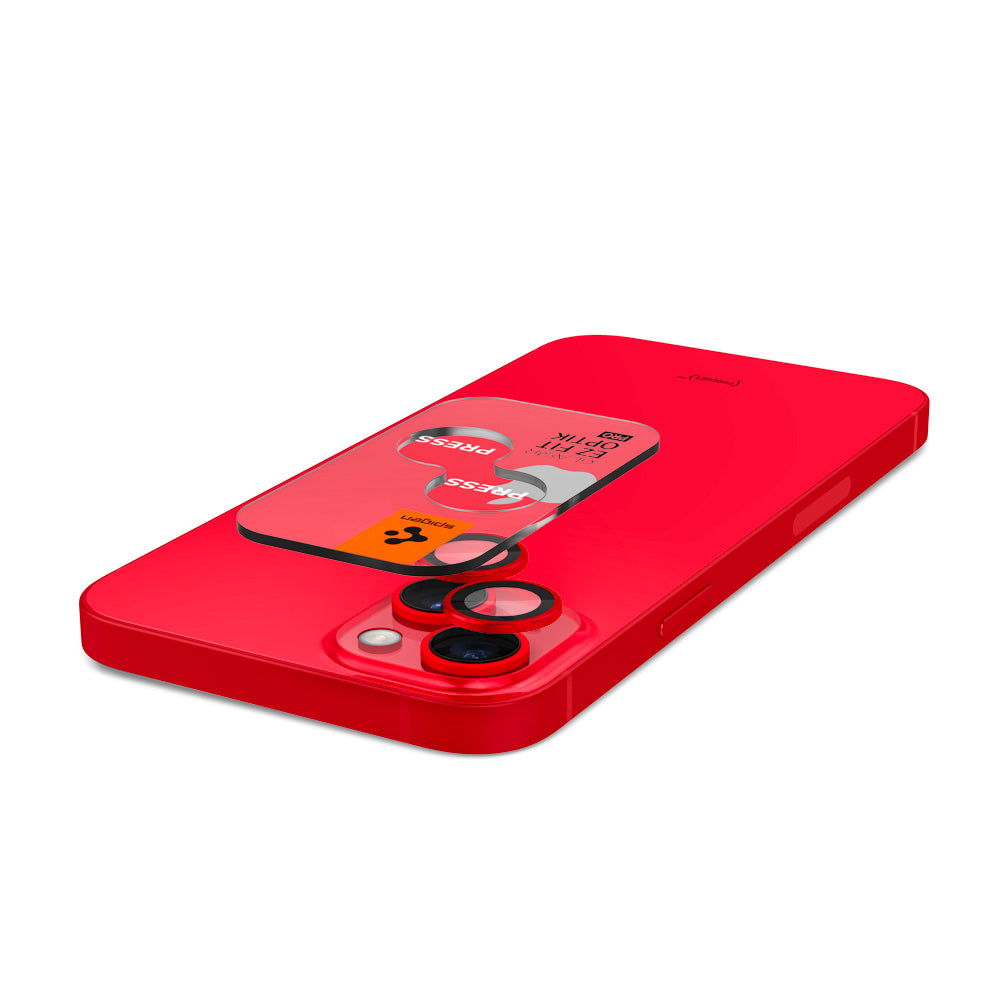 Spigen Glass EZ Fit Optik Pro 2 Pack, red - iPhone 14/14 Plus