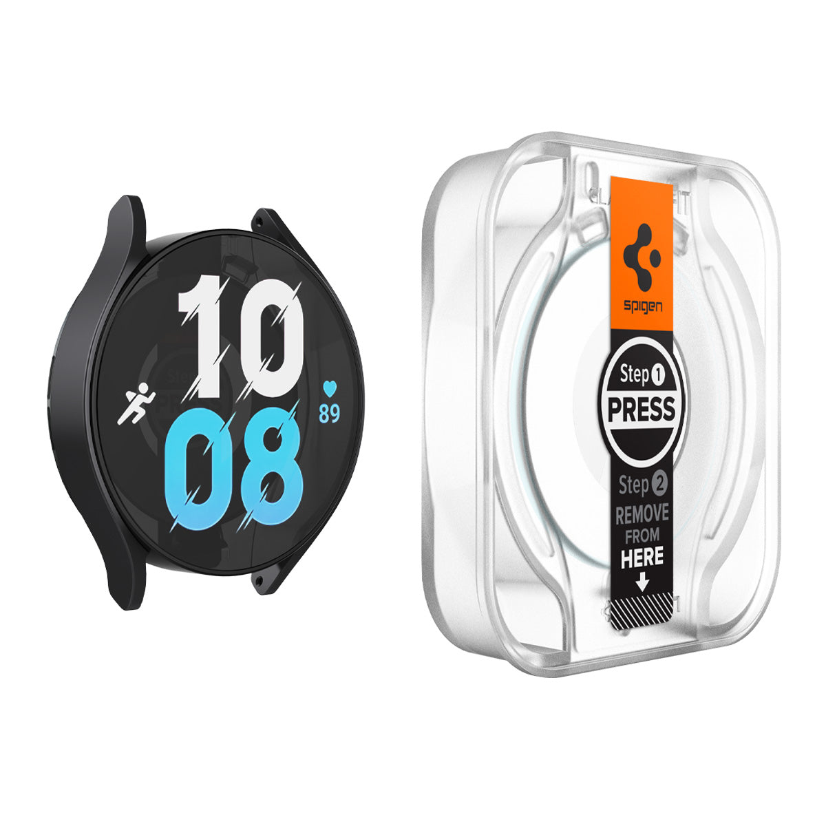 Spigen Glass tR EZ Fit 2 Pack - Samsung Galaxy Watch6 40mm