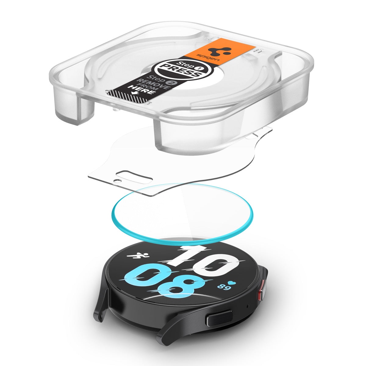 Spigen Glass tR EZ Fit 2 Pack - Samsung Galaxy Watch6 40mm