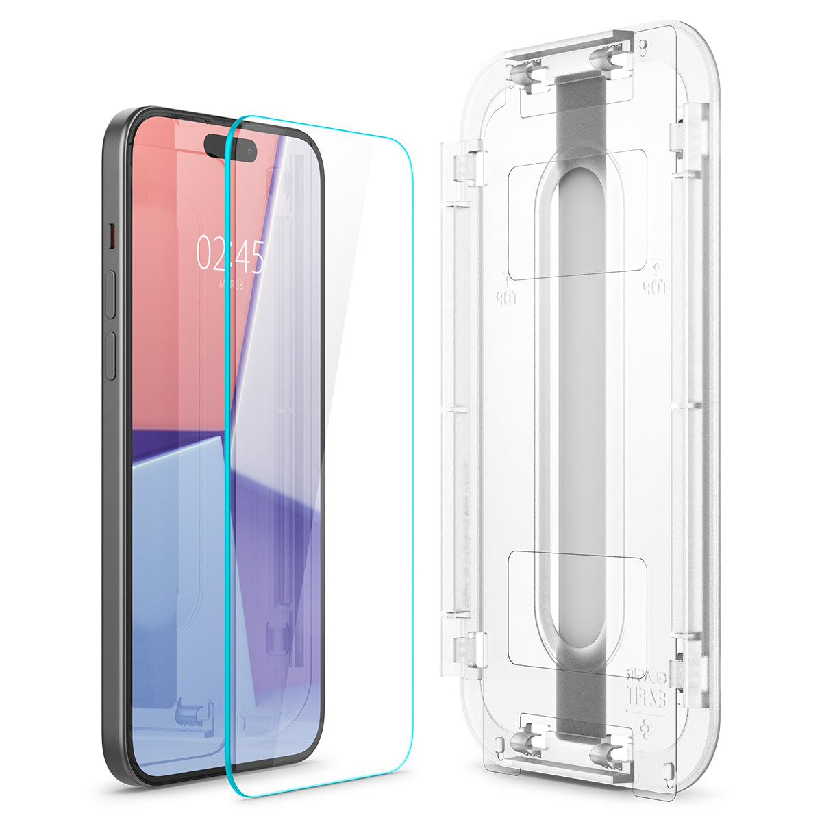 Spigen Glass tR EZ Fit HD 1 Pack, transparency - iPhone 15 Plus