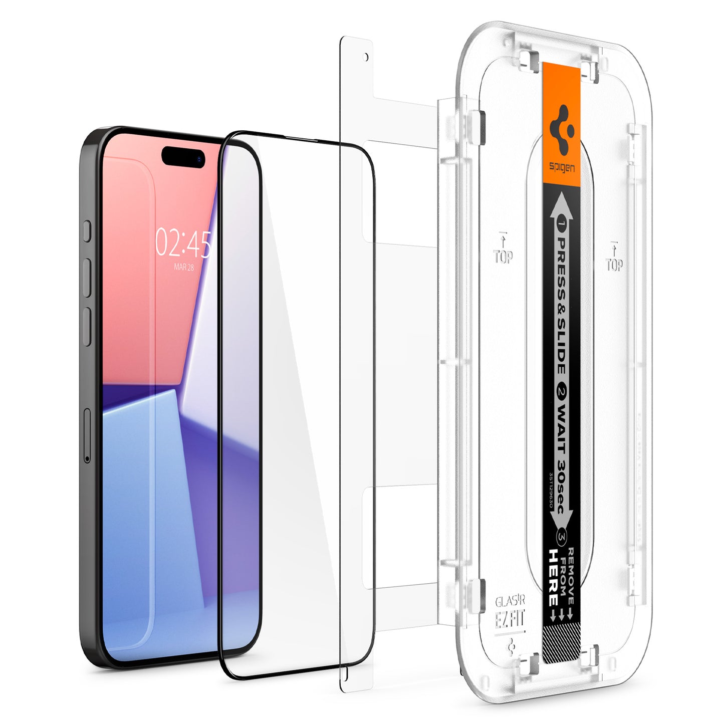 Spigen Glass tR EZ Fit 2 Pack, FC Black - iPhone 15 Pro