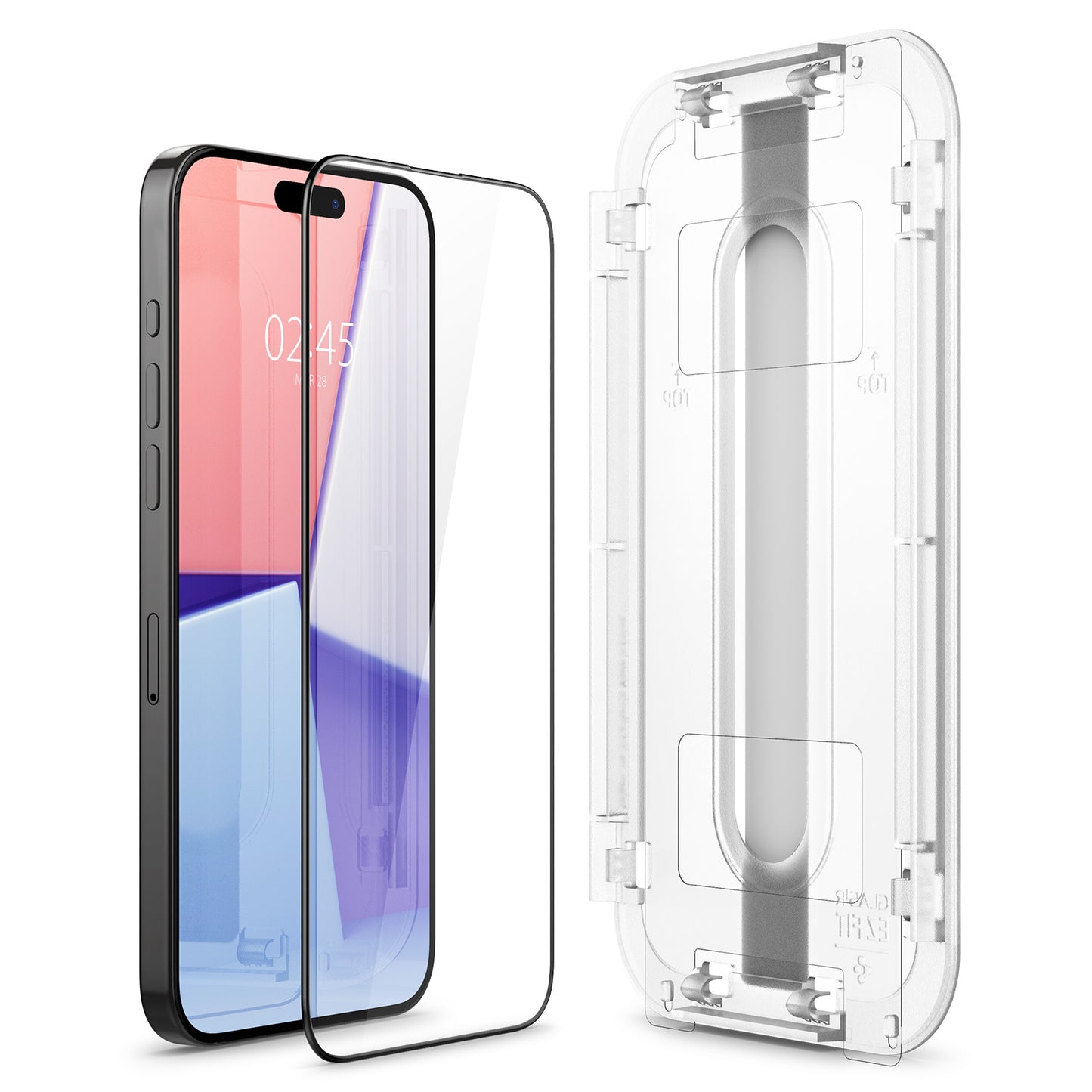 Spigen Glass tR EZ Fit 2 Pack, FC Black - iPhone 15 Pro