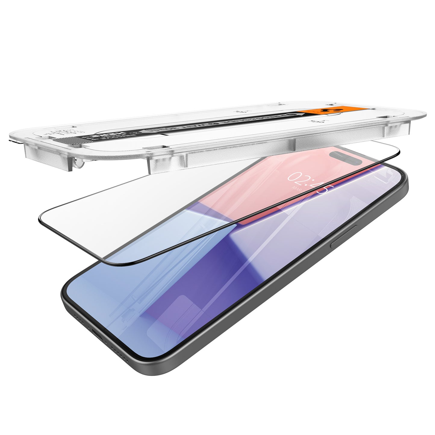 Spigen Glass tR EZ Fit 2 Pack, FC Black - iPhone 15
