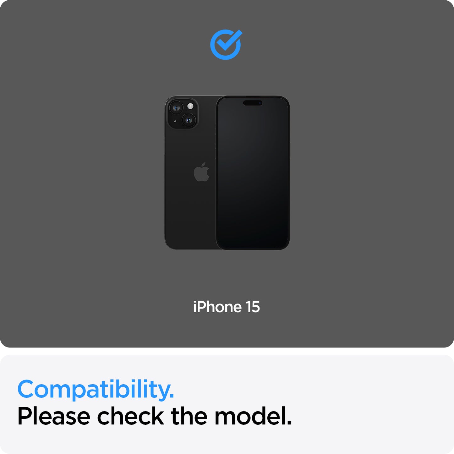 Spigen Glass tR AlignMaster 2 Pack, FC Black - iPhone 15