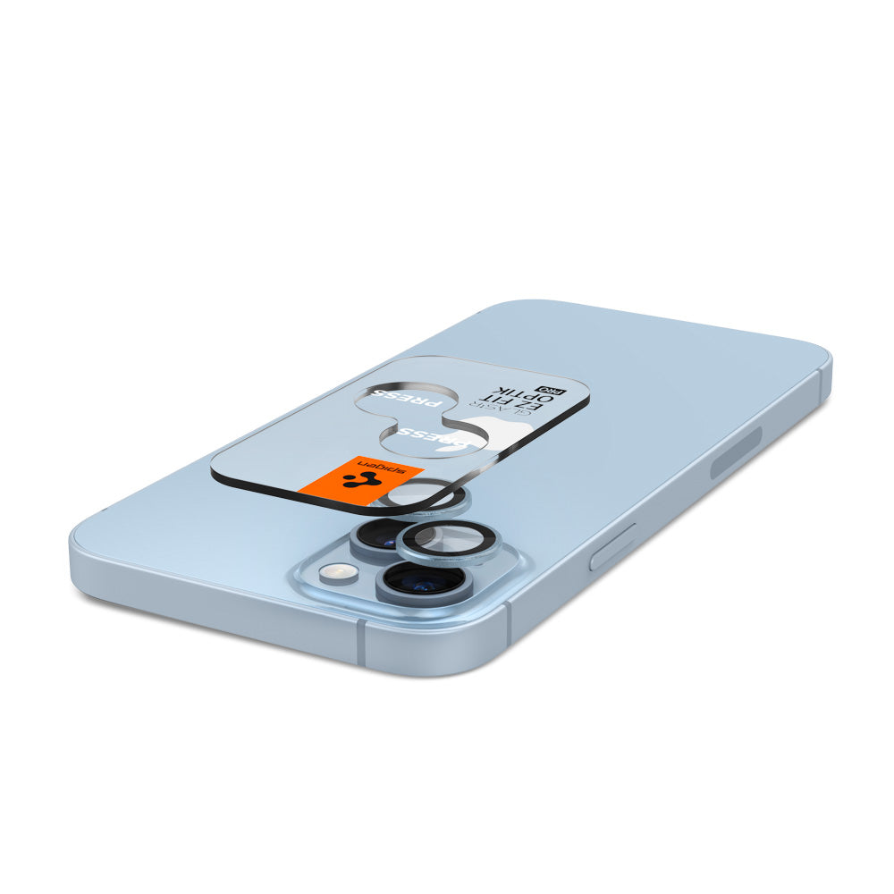 Spigen Glass tR EZ Fit Optik Pro 2 Pack, blue - iPhone 15/15 Plus/14/14 Plus