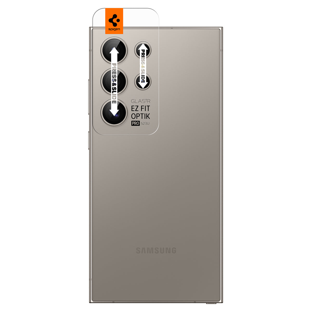 Spigen Glass tR EZ Fit Optik Pro 2 Pack, gray - Samsung Galaxy S24 Ultra