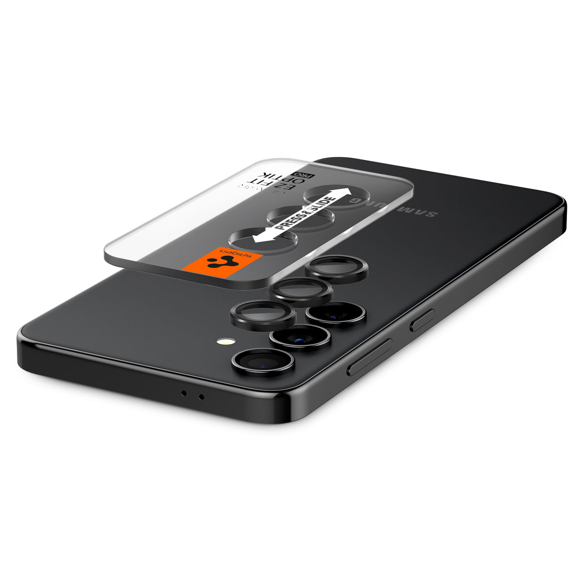 Spigen Glass tR EZ Fit Optik Pro 2 Pack, black - Samsung Galaxy S24+