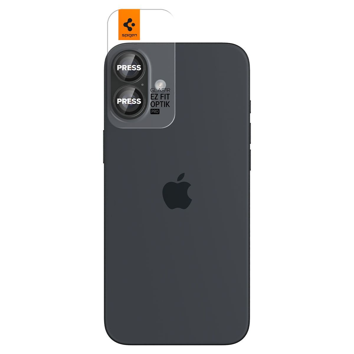 Spigen Glass tR EZ Fit Optik Pro 2 Pack, black - iPhone 16/16 Plus