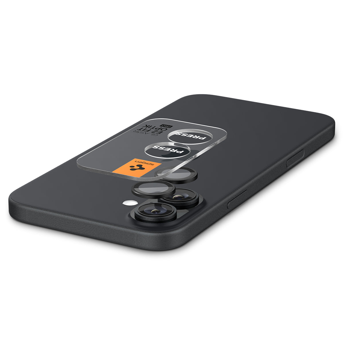 Spigen Glass tR EZ Fit Optik Pro 2 Pack, black - iPhone 16/16 Plus
