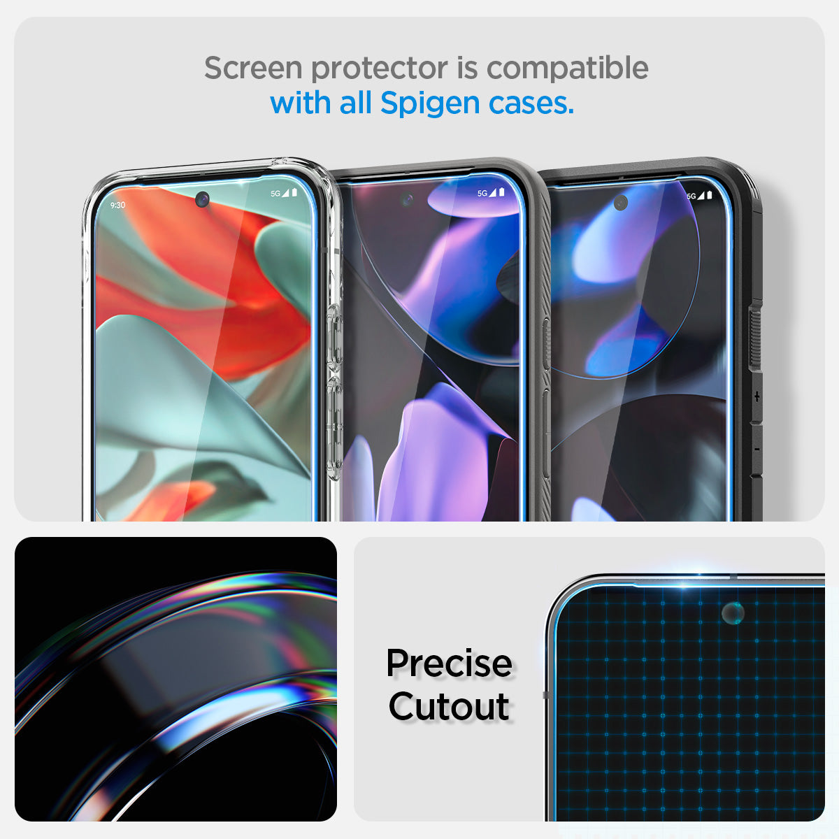 Spigen Glass tR EZ Fit 2 Pack, transparency - Google Pixel 9 Pro/Pixel 9