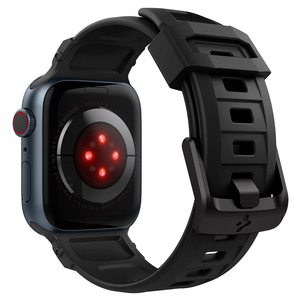 Spigen Rugged Band, matte black - Apple Watch 49mm/45mm/44mm/42mm