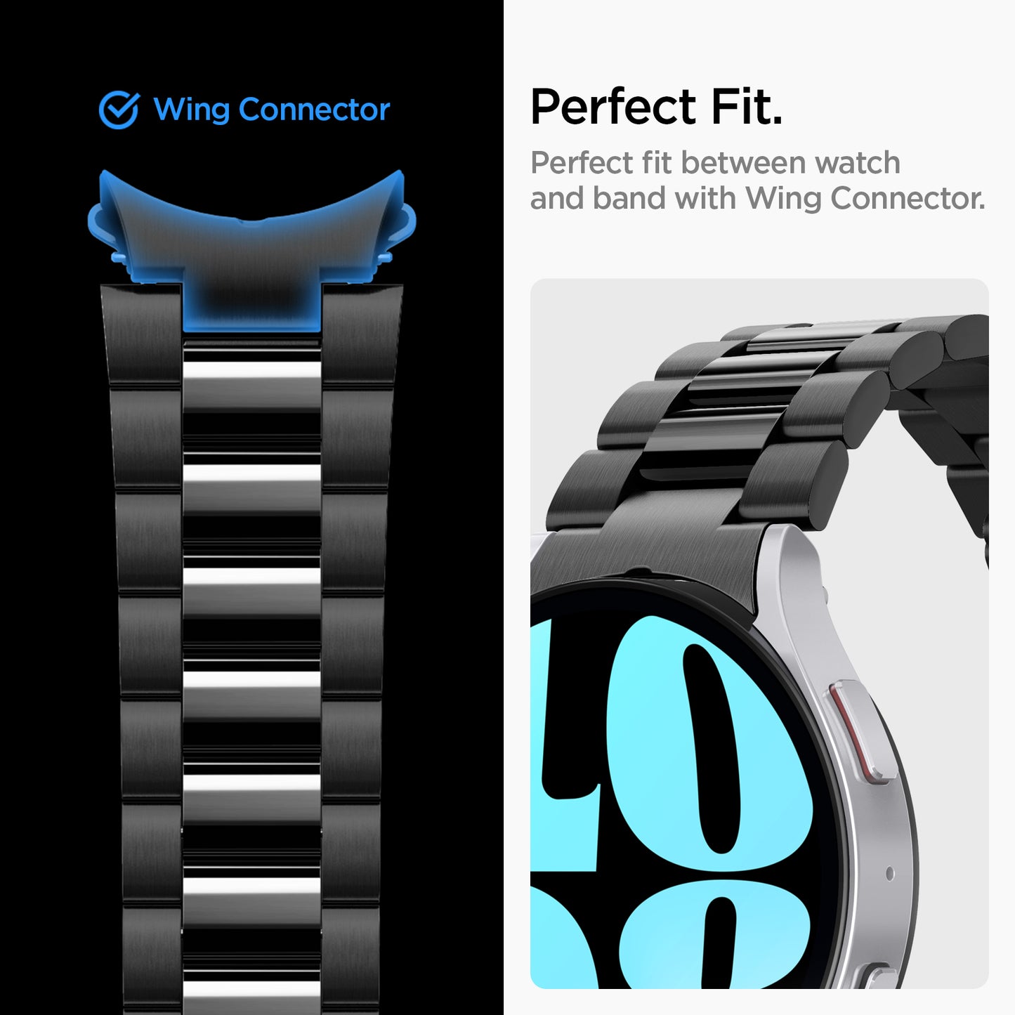 Spigen Modern Fit 316L Band, black - Samsung Galaxy Watch6 44m