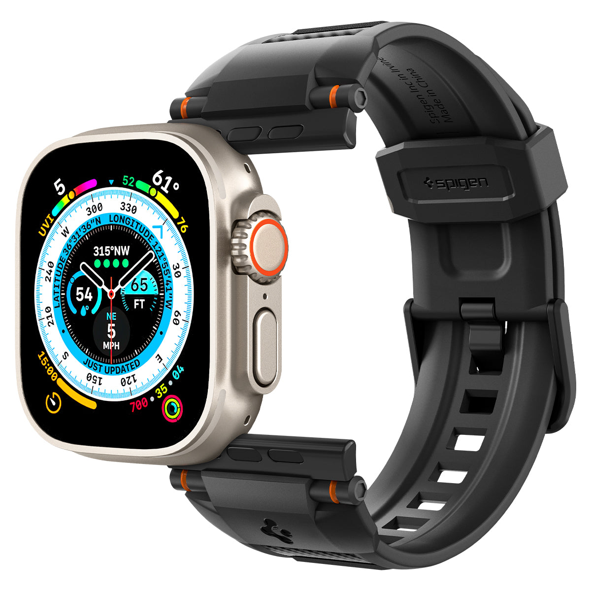 Spigen Rugged Ultra Band, matte black - Apple Watch 49mm/45mm/44mm/42mm