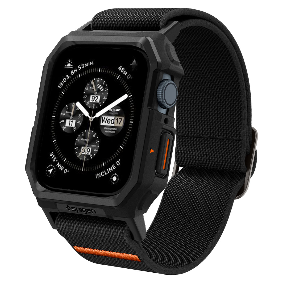 Spigen Lite Fit Pro, matte black - Apple Watch 45mm/44mm