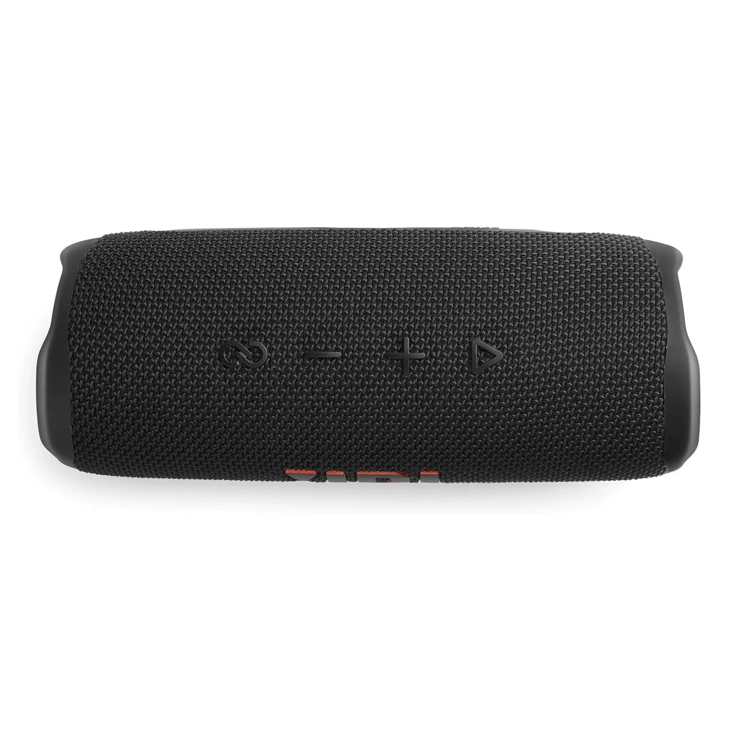 Das Bild zeigt den JBL Flip 6 Bluetooth Lautsprecher in Schwarz aus der Detailansicht.