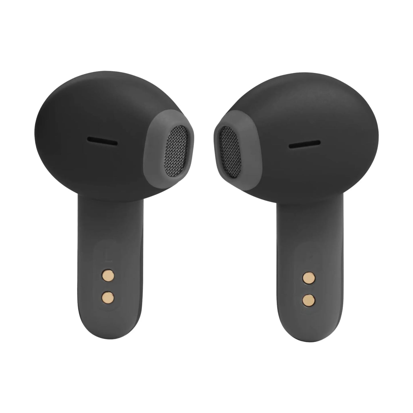 Das Bild zeigt die JBL Wave Flex In-Ear-Kopfhörer in Schwarz aus der Schrägansicht.