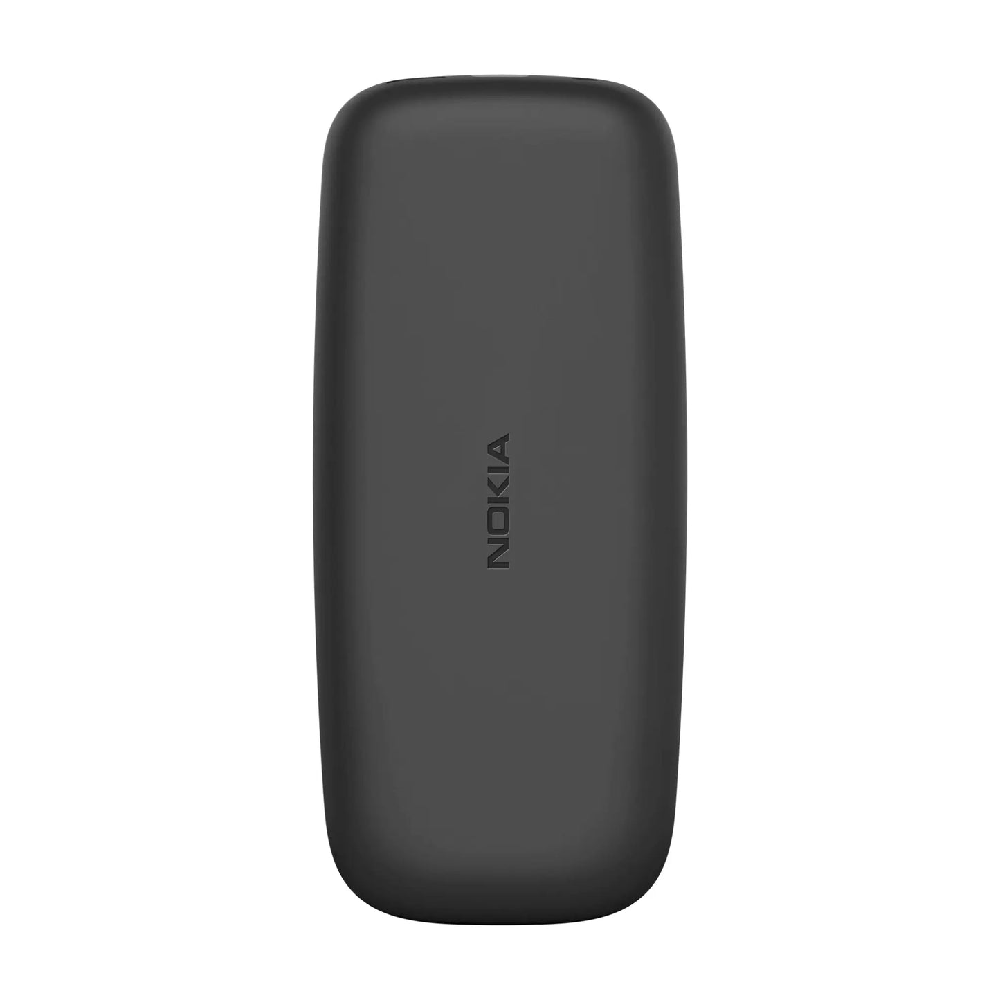 Rückseite vom Nokia 105 Dual SIM 2019 Handy in Schwarz.