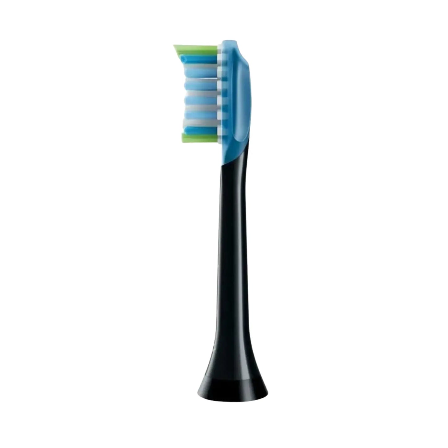 Das Bild zeigt die Philips Sonicare C3 Premium Plaque Defence Aufsteckbürste in Schwarz aus der Seitenansicht.