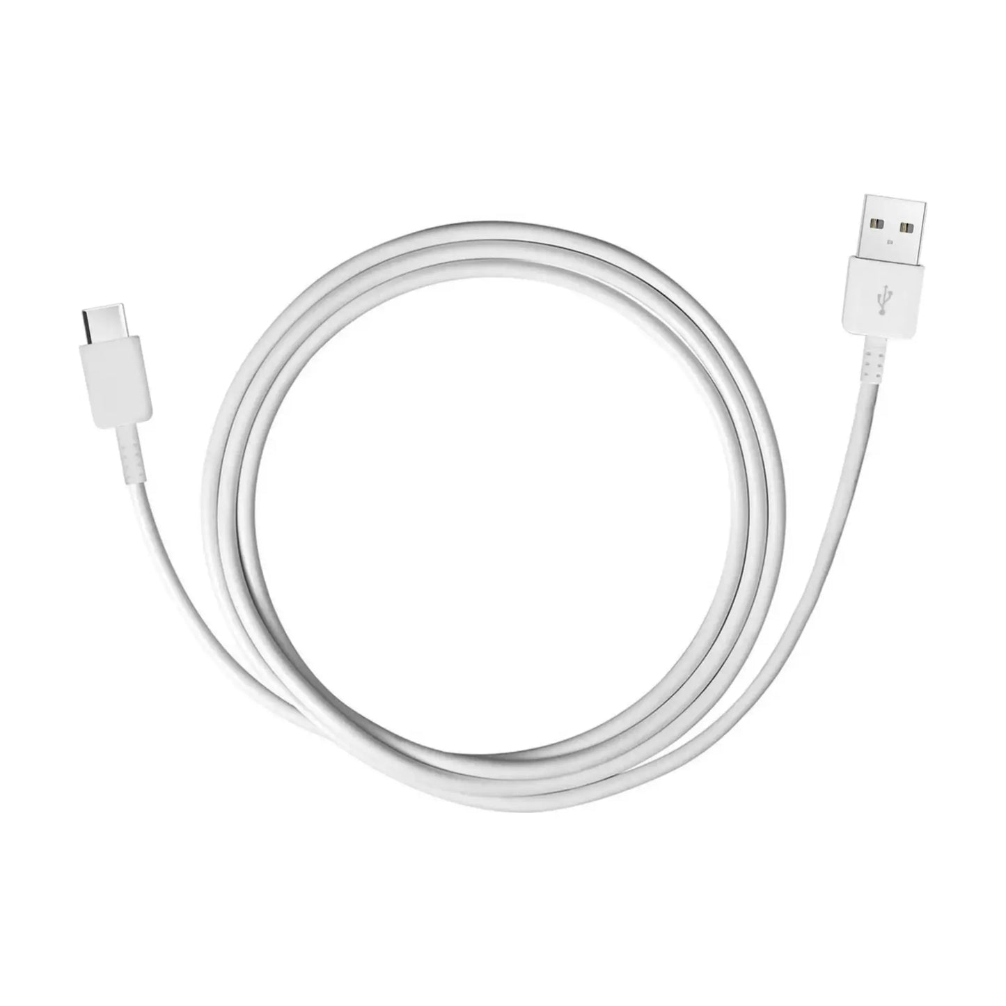 Das Bild zeigt das Samsung EP‑DN930CWE Ladekabel in Weiß aus der Frontansicht.