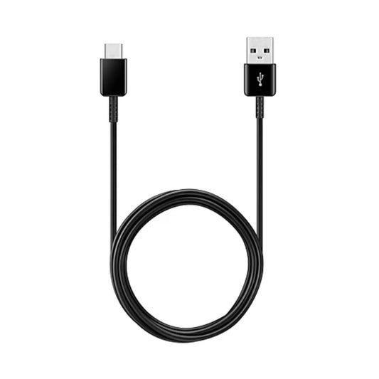 Das Bild zeigt das Samsung EP‑DG930 IBEGWW Ladekabel in Schwarz – 2‑in‑1-Kabel für Micro‑USB und USB‑C. Das Kabel wird in der Frontansicht angezeigt.