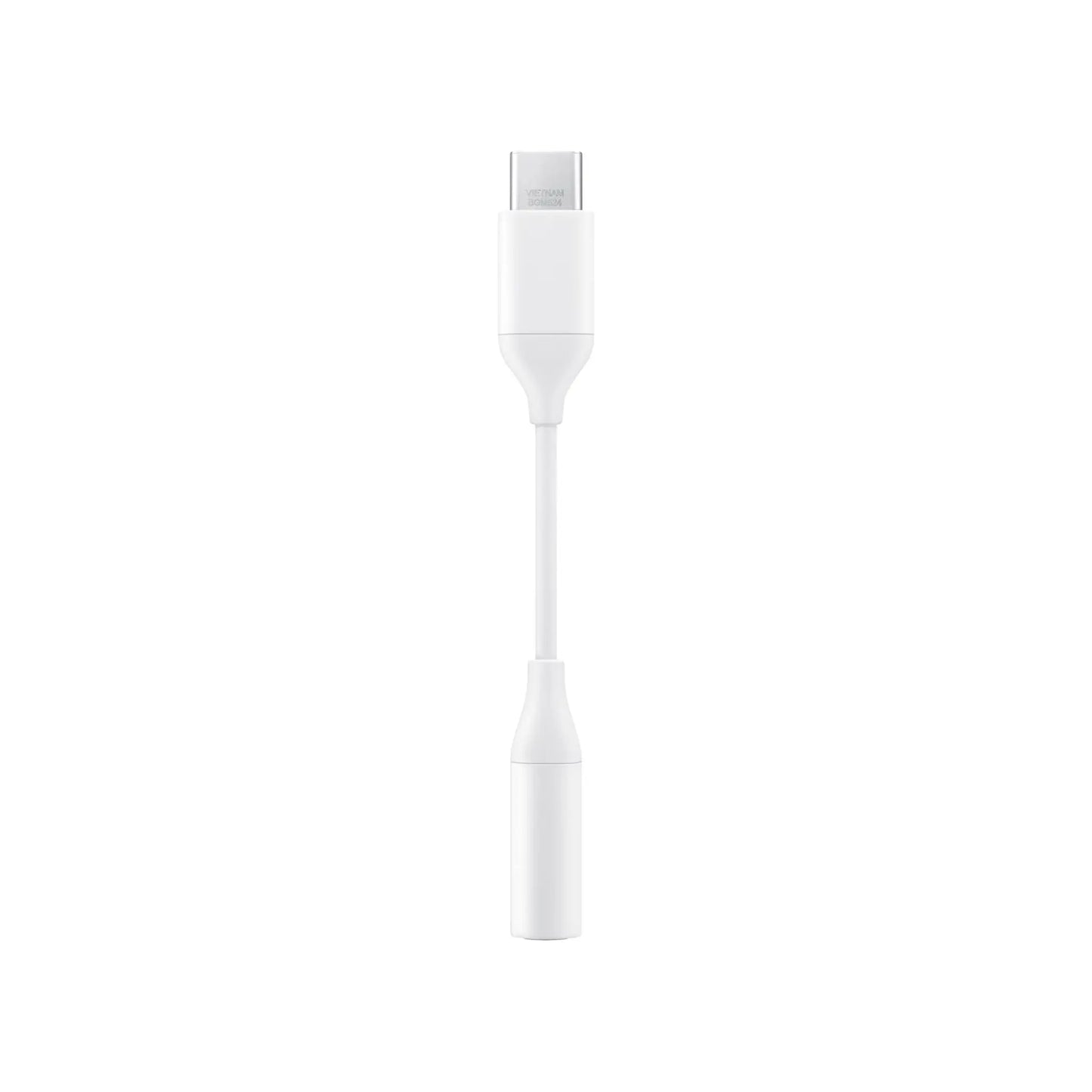 Das Bild zeigt den Samsung USB‑C‑Audio‑Adapter mit 3,5‑mm‑Klinkenstecker in Frontansicht.