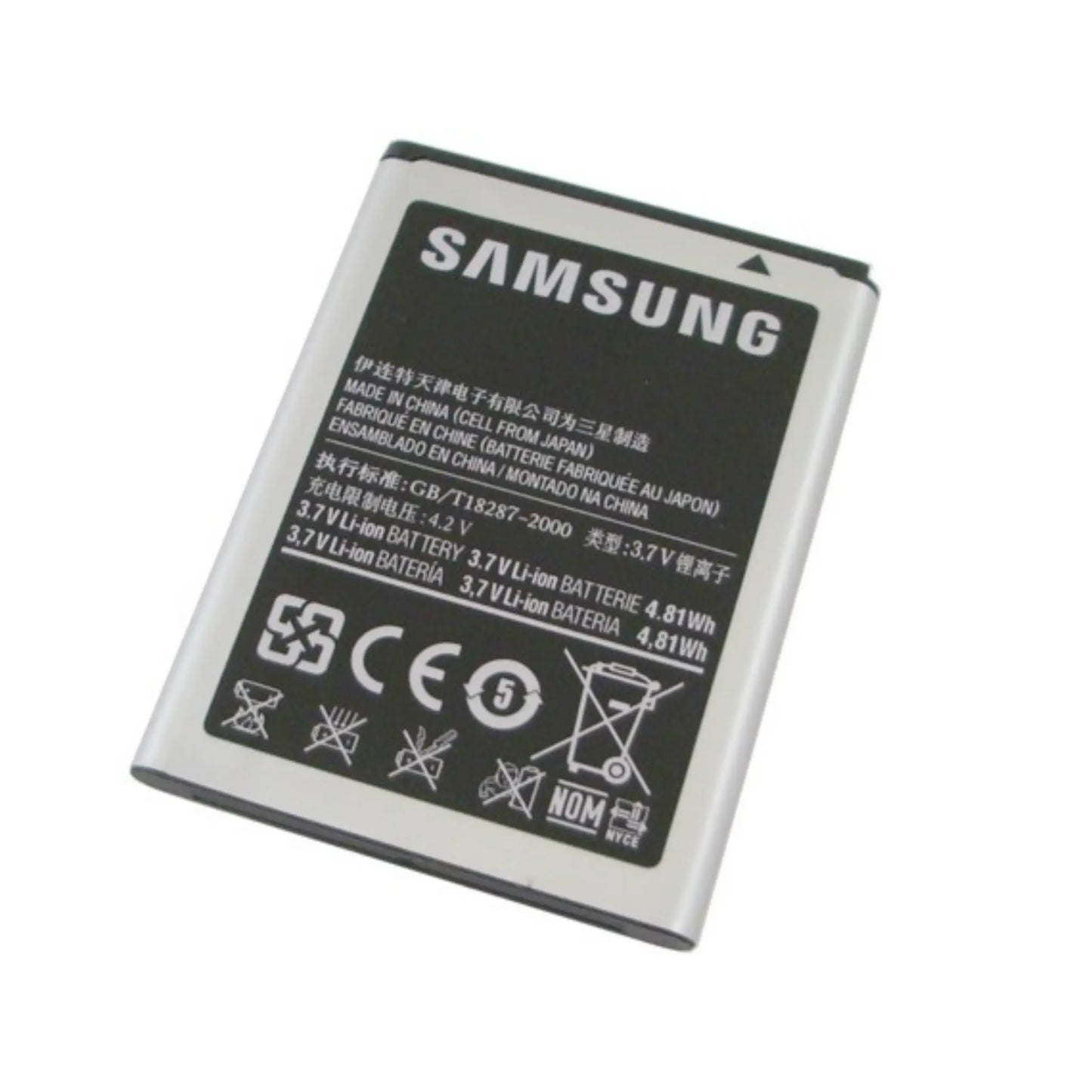 Auf diesem Produktbild wird der Samsung Akku AB653850CU Li-Ion 3.7 Volt 900 mAh abgebildet