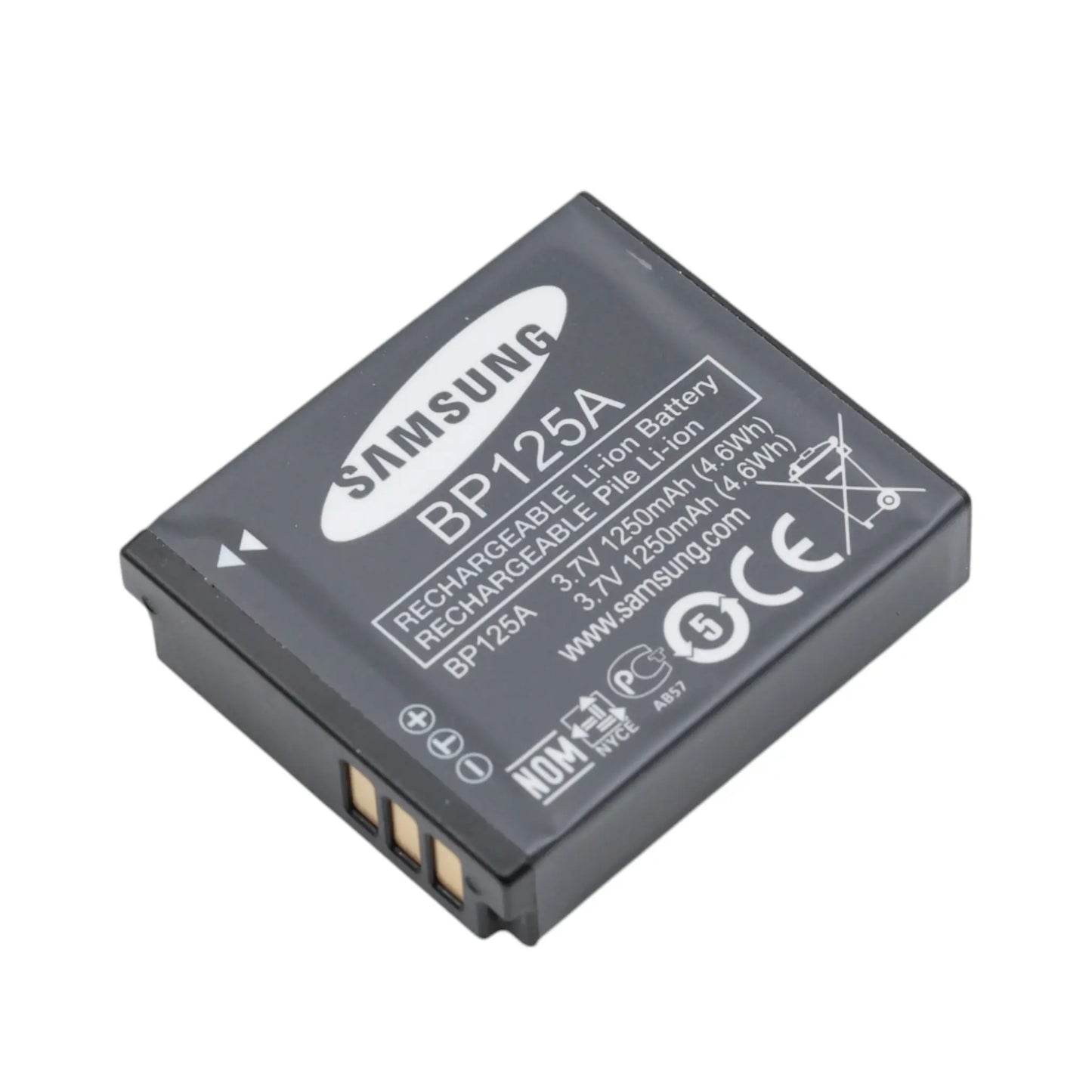 Auf diesem Produktbild wird der Samsung Akku BP125 Li-Ion 3.7 Volt 1250 mAh abgebildet