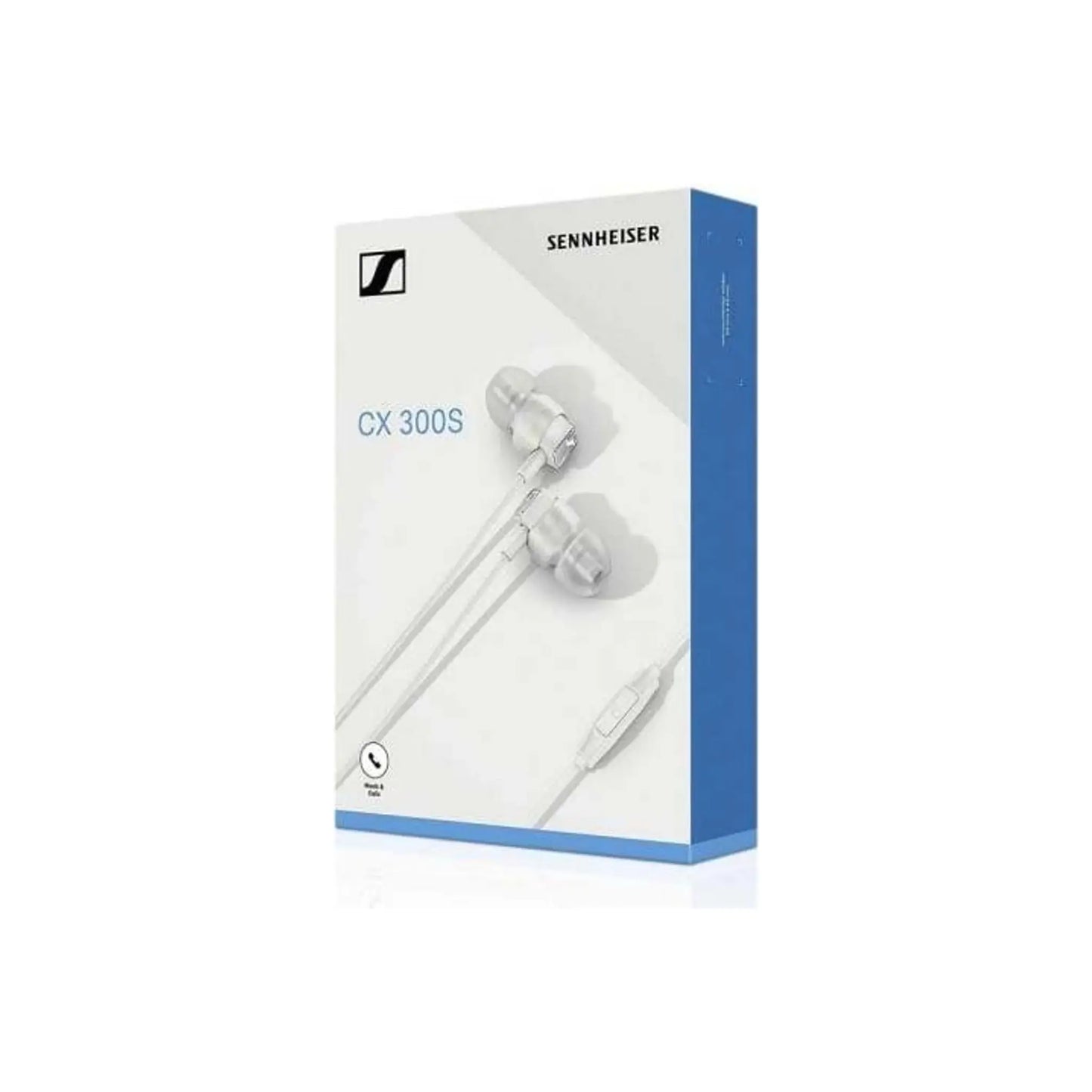 Das Bild zeigt die Sennheiser CX 300S In-Ear Kopfhörer in Weiß aus der Schrägansicht.