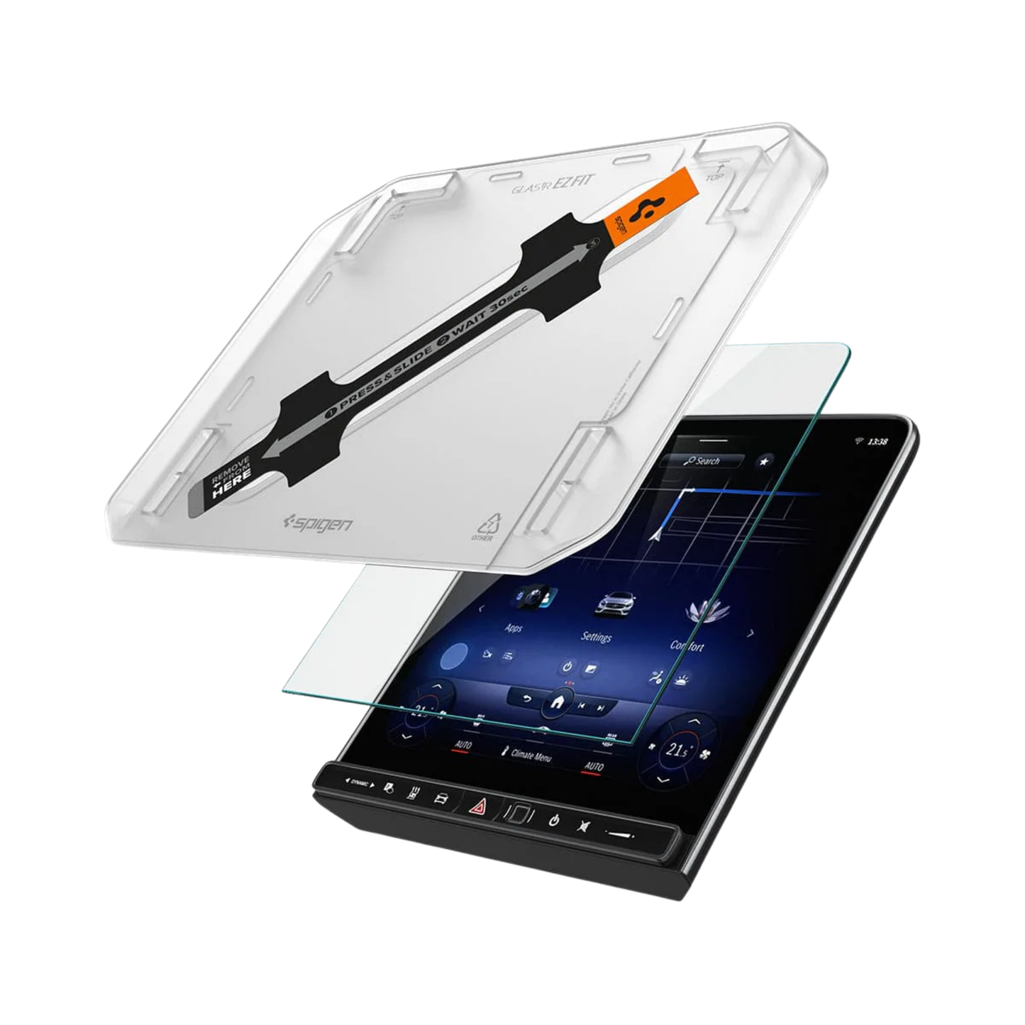 Spigen Für Mercedes Benz Glass tR EZ Fit Crystal Clear Screen Protector 2 Pack - E-Class 2021/2020