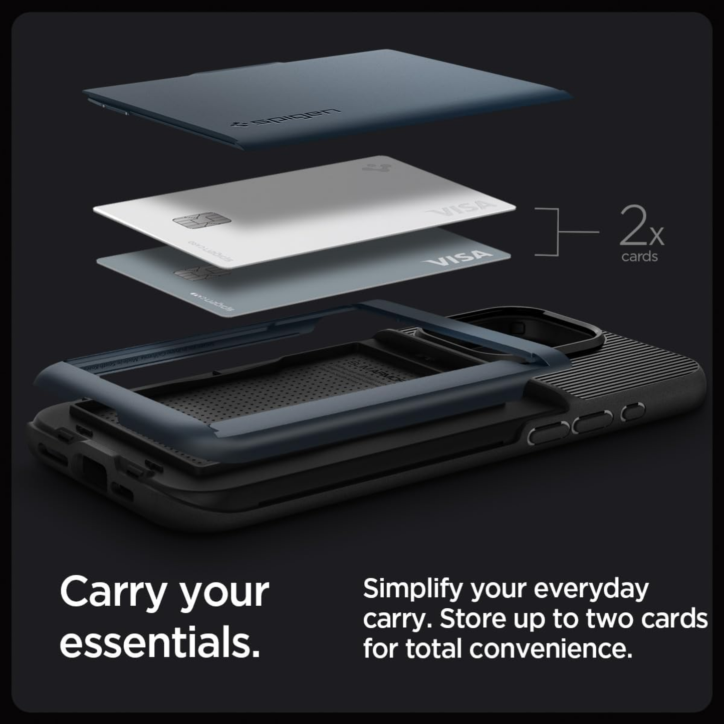 Spigen Slim Armor CS, metal slate - für iPhone 15 Pro Max