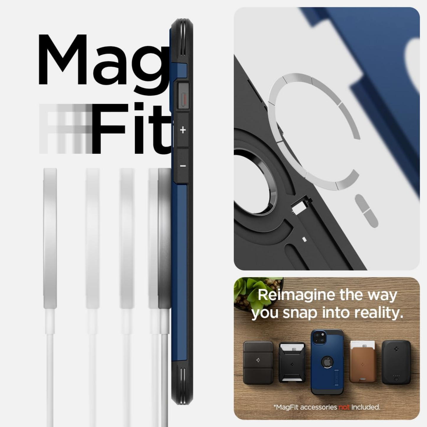 Spigen Tough Armor MagSafe, navy blue - für iPhone 15