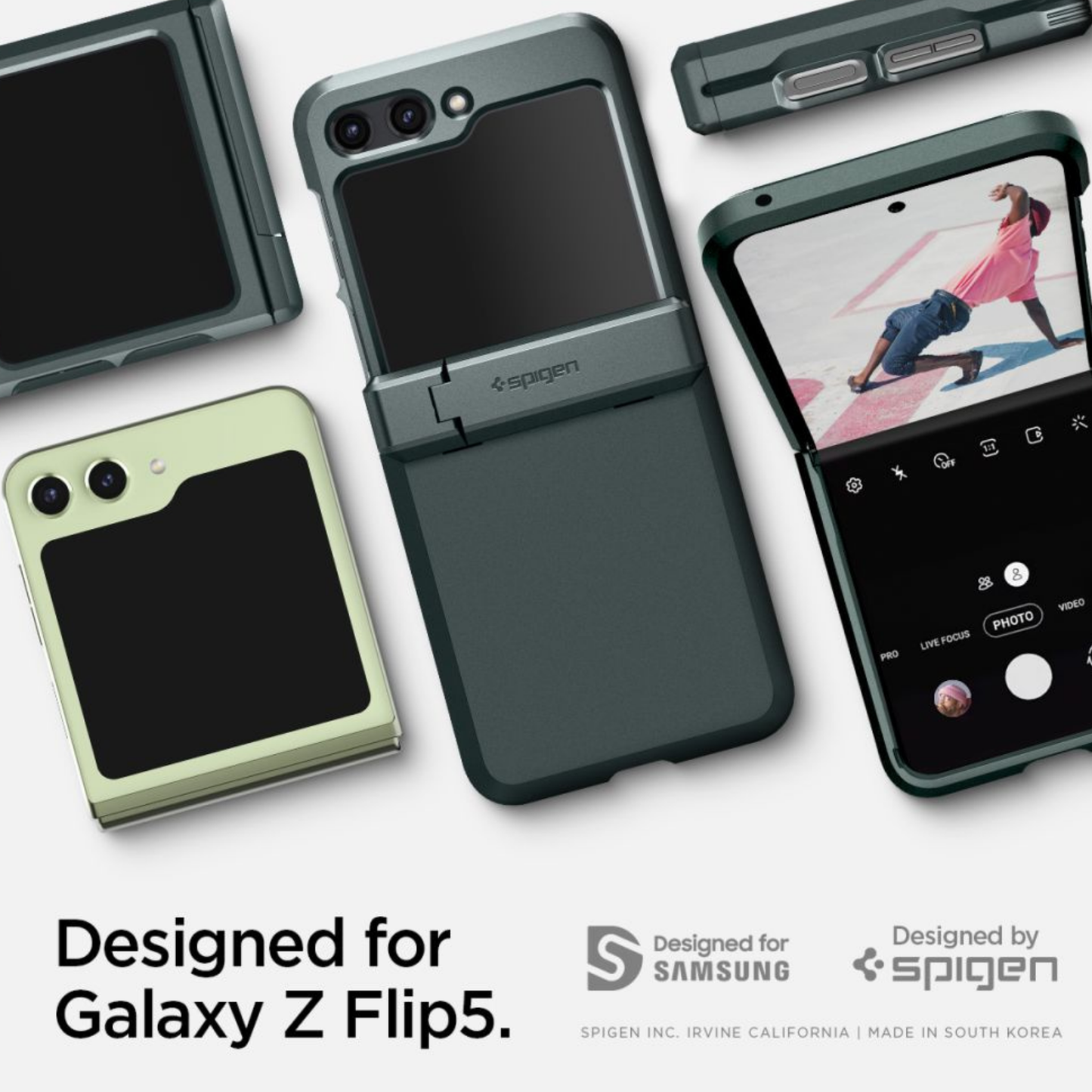 Spigen Tough Armor, abyss green - Für Samsung Galaxy Z Flip5