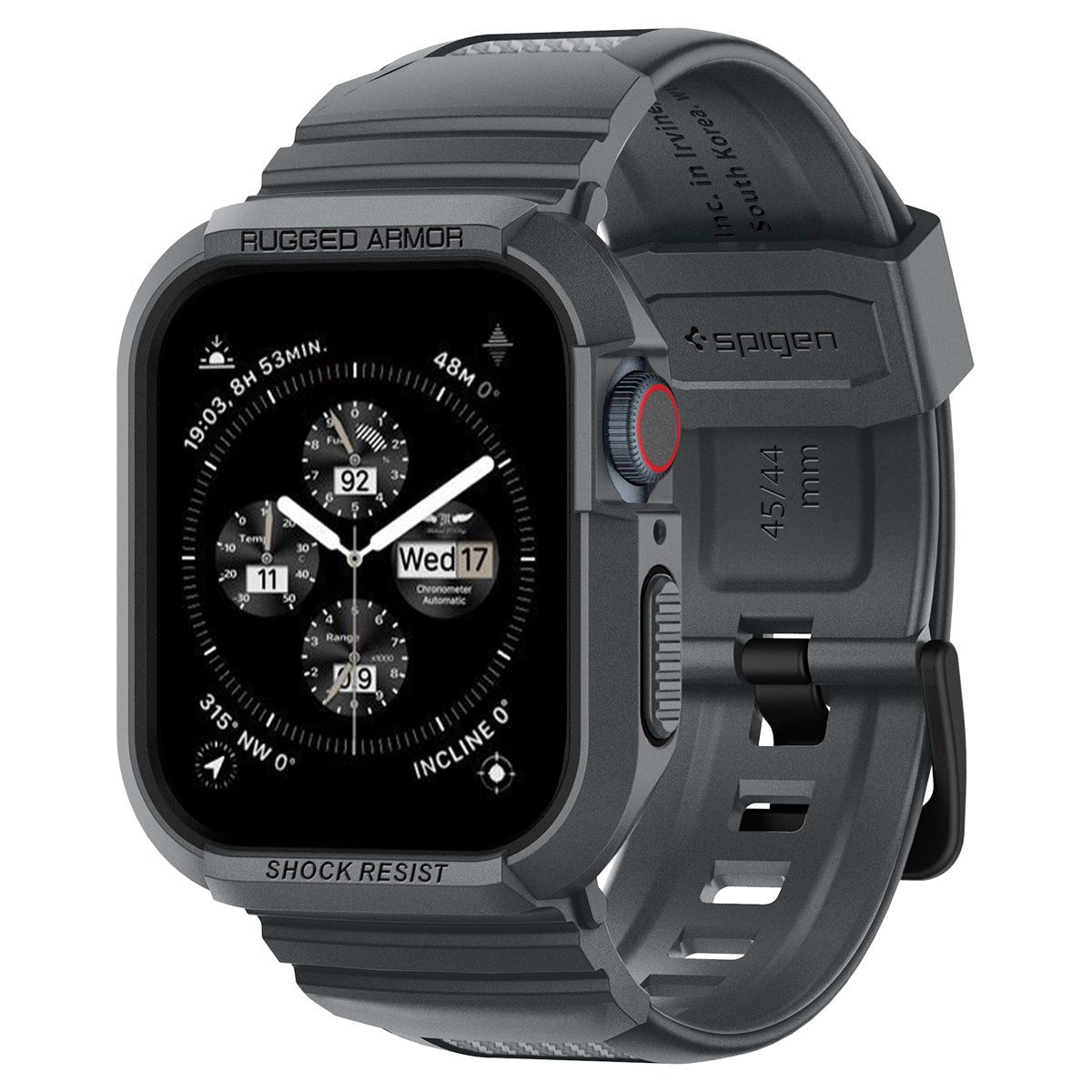 Spigen Rugged Armor Pro, dark gray - Apple Watch 45mm/44mm