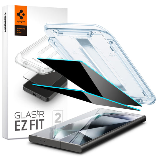 Spigen Glass tR EZ Fit Privacy 2 Pack - Samsung Galaxy S24 Ultra