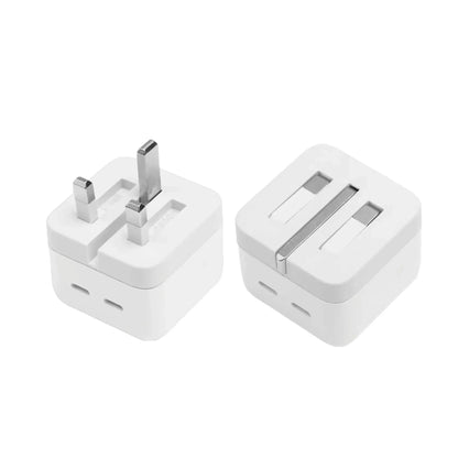 Das Bild zeigt das Apple MNWM3 Ladegerät Duo USB-C 35W UK-Plug in Weiß. 