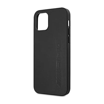 AMG iPhone 12 Pro Max Hülle, Schwarz – Leder Hot Stamp