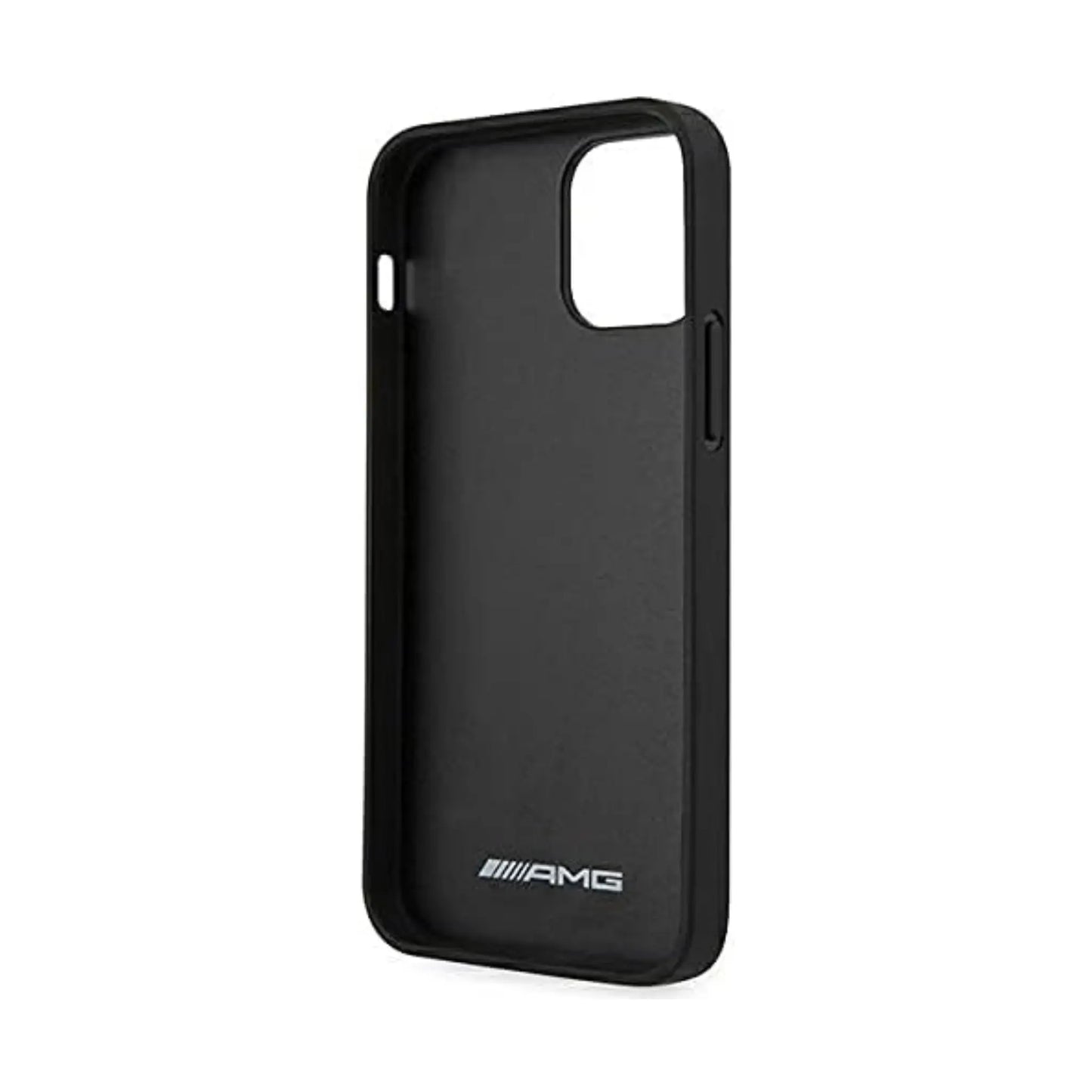 AMG iPhone 12 Pro Max Hülle, Schwarz – Leder Hot Stamp