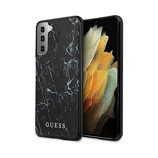 Guess Hülle Marble Schwarz - Galaxy S21+