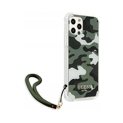 Guess iPhone 12 Pro Max Hülle GUHCP12LKSARKA, Khaki – Camo Collection