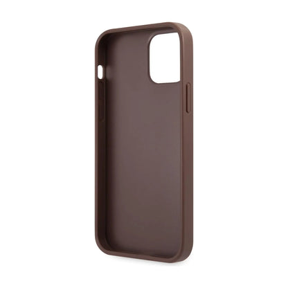 Guess Big Metal Logo Case Braun – iPhone 12 / 12 Pro