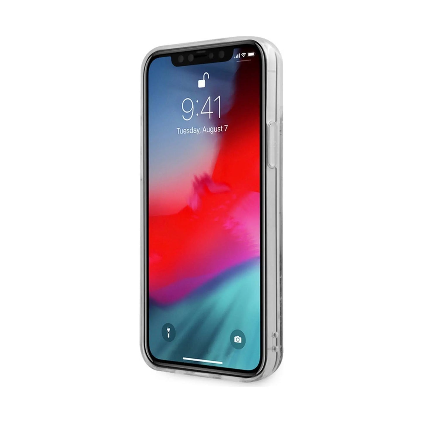 Guess GUHCP12LLG4GSI 4G Big Liquid Glitter Case, Silber – iPhone 12 Pro Max