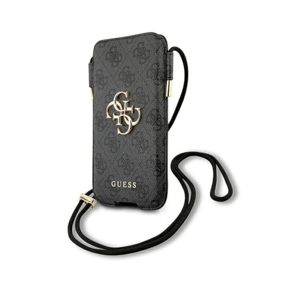 Guess 4G Big Metal Logo Pouch, Grau – bis 6.7 Zoll