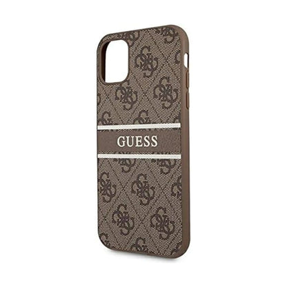 Guess Hülle 4G Printed Stripe Braun - iPhone 11